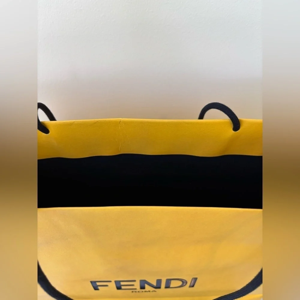 Fendi Yellow Shopping Bag